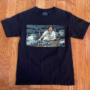 Pablo Escobar Mexican Cartel DGK Black Shirt Graphic Size Small Money Stacks